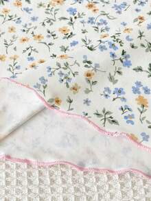 Gaun Pullover Lengan Pendek Motif Bunga dan Biru untuk Bayi/Balita (Perempuan) - MultiWarna - View 5