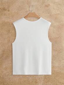 EASEVO Men's Plus Size Anchor Print Casual Versatile Everyday Top - White - View 4