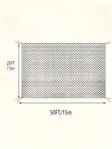 1PC 7.5m X 15m Heavy Duty Durable PVC Black Mesh Anti Bird Deer Squirrel Protection Netting Reusable Outdoor Garden Animal Enclosure Plant Vegetable Poultry Pen Net Cover Year Round Farm Home Security Accessories Must Haves - Black - View 9