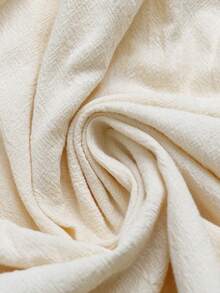 EMERY ROSE Apricot Casual Solid Color Ruffle Hem Blouse For Middle-Aged, Spring/Summer - Apricot - View 4