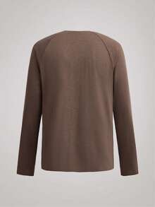 Officeau Men's Casual Solid Color Henley Neck Long Sleeve Undershirt, Comfortable & Soft, Versatile For All Seasons,Fall - Brown - View 4