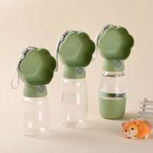 2-In-1 Portable Dog Water Bottle, Suitable For Small And Medium-Sized Dogs And Cats; Leak-Proof Outdoor Drinking Bowl For Puppies; Cute Paw-Print Pet Accessories; Suitable For Chihuahuas And French - Multicolor - View 6