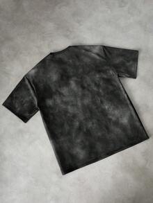 PAVTROS Kaos Pria Hitam Gaya Street Wear Musim Panas, Pola Bordir Gelap 3D, Kaos Bergaya Washed Distressed untuk Acara Malam Hari, Hadiah untuk Pacar, Suami, atau Ulang Tahun - Hitam - View 3