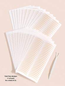 1Set Invisible Natural Double Eyelid Tape Olive Crescent With Y Fork No Trace Waterproof Sweatproof Makeup Artist Daily Party - Beige - View 6