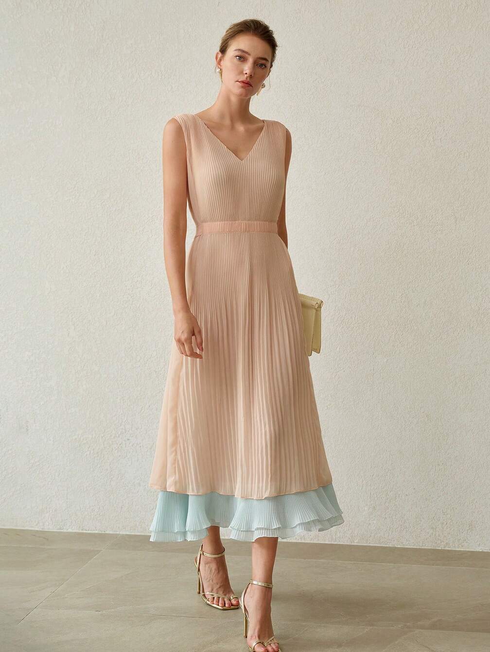 gradient bridesmaid dresses Simple Elegant Ombre Chiffon A-line Bridesmiad Dresses For Wedding Prom Gowns