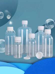 12 Pcs 2 Oz Plastic Bottles, Small Bottles With Caps, Ginger Juice Bottles, Mini Clear Plastic Bottles With Lids, Juice Drip, Empty Reusable Bottles, Travel Accessories (White) - Black - View 2