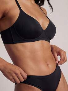 Napfluff 1pc Women's Backless Underwire Bra - Black - View 1