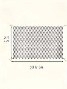 1PC 7.5m X 15m Heavy Duty Durable PVC Black Mesh Anti Bird Deer Squirrel Protection Netting Reusable Outdoor Garden Animal Enclosure Plant Vegetable Poultry Pen Net Cover Year Round Farm Home Security Accessories Must Haves - Black - View 6