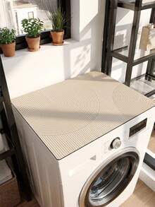 1PC Non Slip Quick Dry High Absorbent Hide Stains Diatomaceous Mud Material Modern Geometric Striped Off White Washer Dryer Top Cover Protector Mat Laundry Room Home Multi Scene Use - Multicolor - View 5