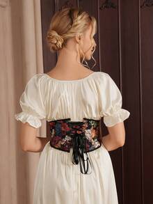 Myrelith 1pc Corset Belt Suitable For Matching With Dresses - Black - View 3