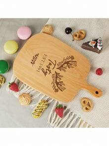 Customized Handmade Wooden Pizza Serving Board & Pizza Peel Set, Engraved Pizza Cutter, Baking Accessories, Perfect Gift For Pizza Lovers, Birthday, Housewarming, Christmas, Father's Day - Apricot - View 6