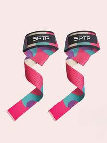 1PC Of Camouflage Wristbands, With Anti-Slip Design And Supportive Structure, Suitable For Weightlifting, Deadlifts, Gym Strength Training, Fitness Exercises, Sports Training, Fashionable Sports Accessories, Featuring Camouflage Patterns - Red Violet - View 2
