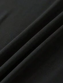 NostaNoir Áo thun cổ tròn màu đen, kiểu dáng thường ngày, in chữ và đầu lâu. - màu đen - Xem 4