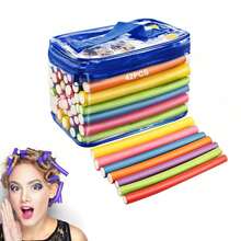 42-Piece Elastic Hair Curlers Soft Sponge Curling Set (Random Colors) Suitable For Halloween, Masquerade, Party Costumes, Holiday Role-Playing Hairbands/Curlers - Multicolor - View 2