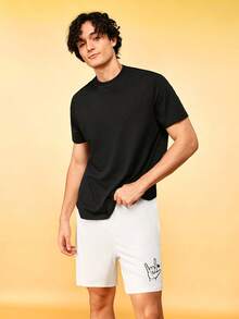 Notgurli Men's Printed Elastic Waist Loose Fit Loungewear Bottoms - White - View 5