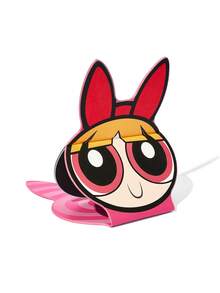 THE POWERPUFF GIRLS X SHEIN 1個 PU皮革材質可愛卡通設計可折疊HD便攜式鏡子，可站立或手持，輕巧便攜，方便檢查妝容細節，適合旅行和通勤，特別適合女士、紳士、學生和粉絲，花朵、泡泡、毛茛、友誼、愛 - 粉色 - 查看 3