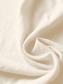 SHEIN LUNE Women's Casual Minimalist Pure Cotton Shirt, Suitable For Summer Wear - Beige - View 3