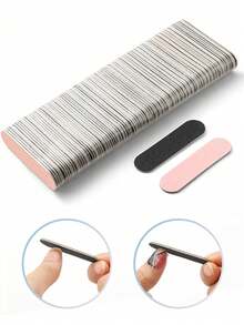 10 20 50 100 200 400 600 800 1000 PCS Disposable Black Pink Sandpaper Mini Nail File For Manicure Pedicure DIY Nail Art Tool Home Salon Portable - Multicolor - View 6