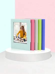 10 piezas Marco de fotos magnético de plástico multicolor arcoíris de 3 pulgadas, soporte para mini tarjetas de cámara instantánea, pegatina de nevera, decoración personalizada para el hogar, arte de pared, regalo de Halloween y Navidad para amigos, vibrante e irrompible - Multicolor -10Pcs / Set Style1 - Ver 8