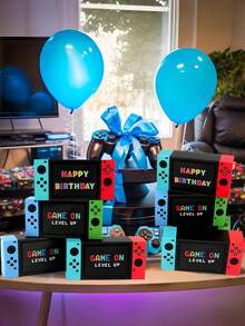 Video Game Themed Party Gift Boxes Empty Kraft Paper Box Set For Gamer Birthday Candy Snack Holders DIY Fillable Favor Containers For Gaming Party Decorations Christmas Easter Halloween Supply - multicolor - View 7