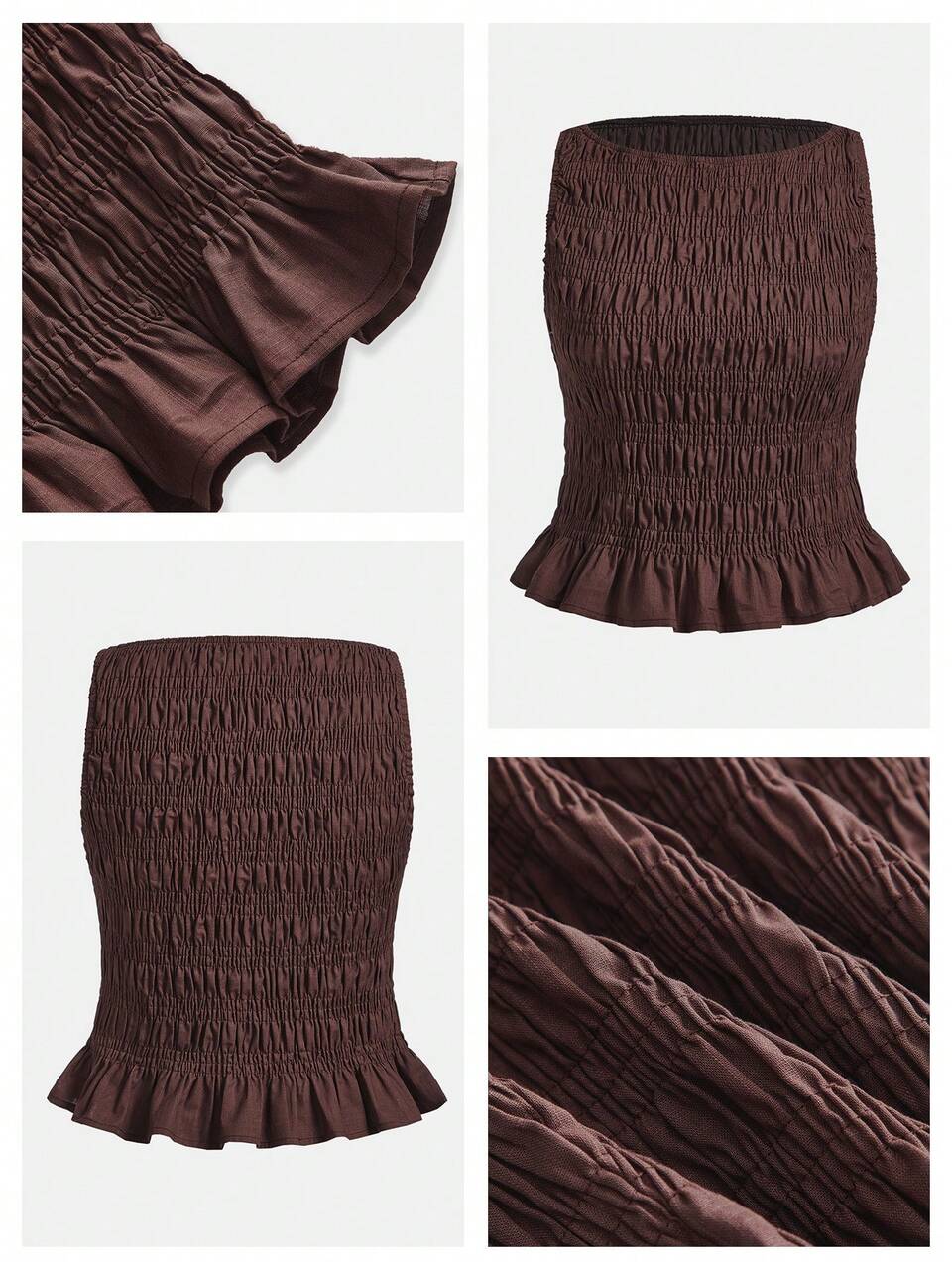 SHEIN Maija Ärmellose, taillierte Damen-Crop-Top, urbaner, lässiger Taillengriff