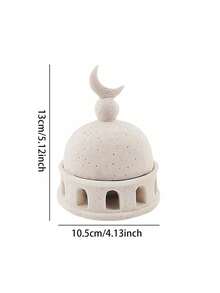 Quemador de incienso de resina de lujo con forma de mezquita, esencial para Ramadán y Eid, decoración del hogar, regalo perfecto para familiares y amigos, accesorios de Ramadán, Eid, distribución de Eid, decoraciones de Ramadán, artículos decorativos de Ramadán - Multicolor - Ver 7