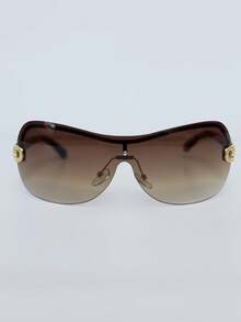 MUSERA Gradient Tortoiseshell Y2k Glasses Spring Summer Vacation Sexy Holiday Accessory Beach Ibiza Trinket Fever - Leopard print gradient coffee color - View 2