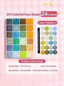 DIY Perler 珠子補充包，264 色全色調，2.6mm 珠子，批發裝盒 - 拼豆補充包 - 查看 16
