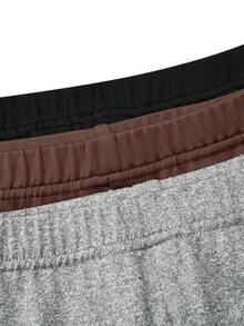 SHEIN LUNE Women's 3 Pieces Set Solid Color Elastic Waist Base Shorts - Multicolor - View 7