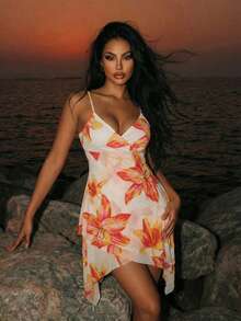 Sirith Gorgeous Dopamine Beach Backless Dress For Women - Multicolor - View 4