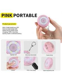 1PC USB Rechargeable Portable Light, Bag Light, Camping Light, Night Light, Cap Light, Car Repair Light, Keychain Light, LED Pet Light, Dog Anti-Lost Night Light - multicolor - View 4