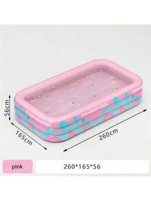 1 Pc PVC Inflatable Swimming Pool With Double-Layer Airtight Valves And A Bottom Drain Device. It Requires No Power Supply And Comes With Various Accessories, Making It Ideal For Outdoor Water Parties. - One Size Fits All - View 7