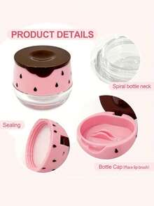 [Mini Reusable Lip Mask Refill Case] Portable Transparent Lip Mask Lip Balm Refill Case - Reusable Mini Cosmetic Container Suitable For Lip Gloss, Samples And Travel - Multicolor - View 6