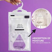 10 Battery-Free, High-Efficiency Calcium Chloride Dehumidifier Bags; Moisture Absorbers And Odour Removers, Suitable For Wardrobes, Basements And Storage Areas - White - View 9