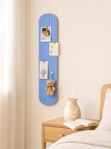Haus Hana 1PC Self-Adhesive Felt Bulletin Board, Soft Felt With Vertical Striped Texture, No-Drill Pin-Up Design For Displaying Photos And Notes, Wall Storage Panel For Home Dorm Office Layout And Occasion Gift Selection. - multicolor - View 2