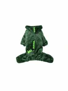 1pc Dinosaur Pattern Vest, Cute Dinosaur Design Warm Sweatshirt For Spring & Autumn, Rabbit Pet Accessories, DOG Pet Supplies, Cat - Multicolor - View 2