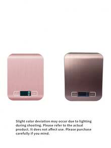 1 Báscula de cocina digital de 10kg, precisión de 1g/0.1oz, de acero inoxidable, apta para hornear y cocinar (baterías no incluidas) - Rosa - Ver 10
