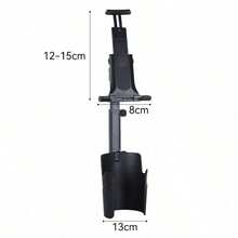 2-In-1 Adjustable Car Cup Holder Mount For Smartphones And Tablets – 360° Rotatable, Foldable, Universal Fit, ABS Material, Dashboard Installation, Hands-Free Navigation For All Devices, Car Accessories Compatible With IPhone, Android Phone, Gift For Birthday, Family, Friends Car Phone Holder - Black - View 13