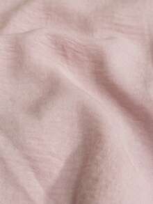 Selamara Vestido casual minimalista de unicolor con cuello en V y manga media para mujer - Rosa Pálido - View 6