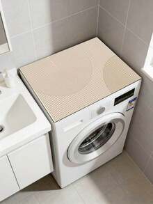 1PC Non Slip Quick Dry High Absorbent Hide Stains Diatomaceous Mud Material Modern Geometric Striped Off White Washer Dryer Top Cover Protector Mat Laundry Room Home Multi Scene Use - Multicolor - View 2