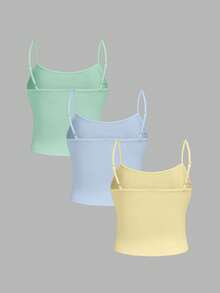 SHEIN BASICS Camisola de tirantes talla grande de uso diario minimalista - Multicolor - Ver 2