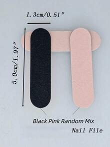 10 20 50 100 200 400 600 800 1000 PCS Disposable Black Pink Sandpaper Mini Nail File For Manicure Pedicure DIY Nail Art Tool Home Salon Portable - Multicolor - View 2