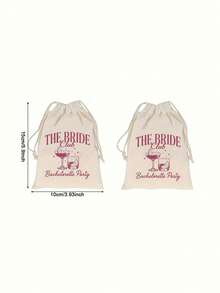 12PCS Bridal Party Drawstring Gift Bags Reusable For Hen Party Wedding Themed Storage Hangover Recovery Supplies Bachelorette Favor - Multicolor - View 9