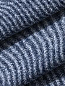 DAZY Washed Distressed Straight Leg Zipper Pocket Plus Size Men's Jeans Fall - Blue - View 7