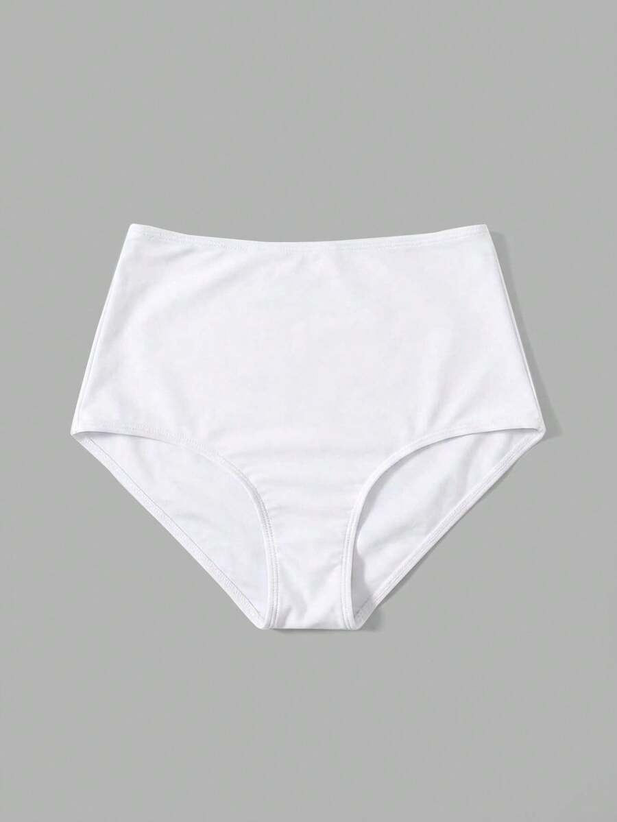Swim Basics 女款夏季海灘素色休閒比基尼泳褲下身 - 白色 - 查看 1