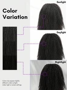 ALL READY WIG 非洲捲縮捲無膠波波假髮，可調節彈性抽繩人髮蕾絲假髮，女用全就緒假髮，預漂白、預拔髮、預剪蕾絲融化 4x4 蕾絲封口無膠假髮，含前髮，100%人髮 - Natural Black - 查看 11