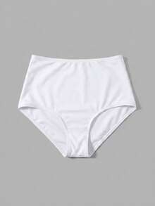 Swim Basics 女款夏季海灘素色休閒比基尼泳褲下身 - 白色 - 查看 6