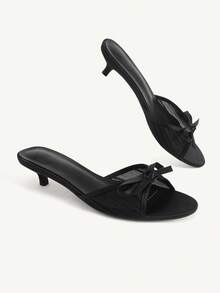 CUCCOO CHICEST Women's Comfortable Casual High Heel Sandals For Daily Wear, Summer - Black Sardine - View 3