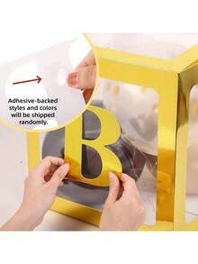 3PCS Gold-Colored Clear Plastic Balloon Boxes, Suitable For Party Decorations, Birthday Parties, Bridal Showers, Gender Reveal Parties, Engagements, Anniversaries, Weddings, Christmas, New Year's, Home Wall Decorations, Photo Props, Etc. - View 10