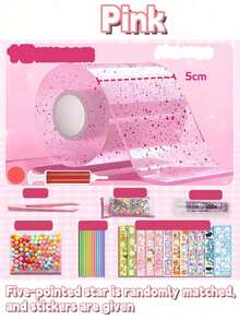 1PC Nanometer Gel Squishy Bubble Making Kit DIY Handmade Stress Relief Toy Set With Random Tape Color Random Accessory Color Pattern Combination Actual Product Image For Reference Back To School Gift - Sets - View 10